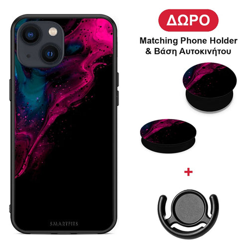 iphone-13-watercolor-pink-black-case ΔΩΡΟ