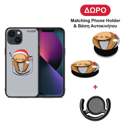Xmas Zzzz - iPhone 13 θήκη + Δώρο Phone Holder & Βάση Αυτοκινήτου