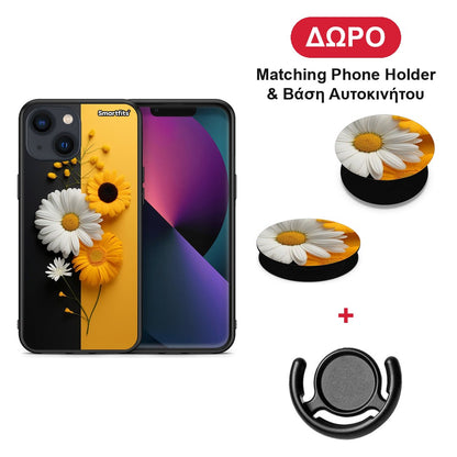 Yellow Daisies - iPhone 13 θήκη + Δώρο Phone Holder & Βάση Αυτοκινήτου