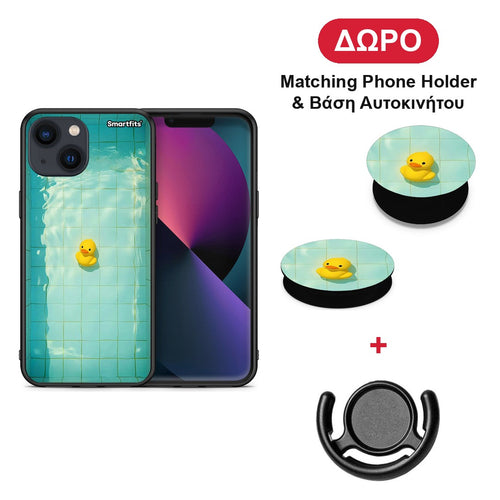 Yellow Duck - iPhone 13 θήκη + Δώρο Phone Holder & Βάση Αυτοκινήτου
