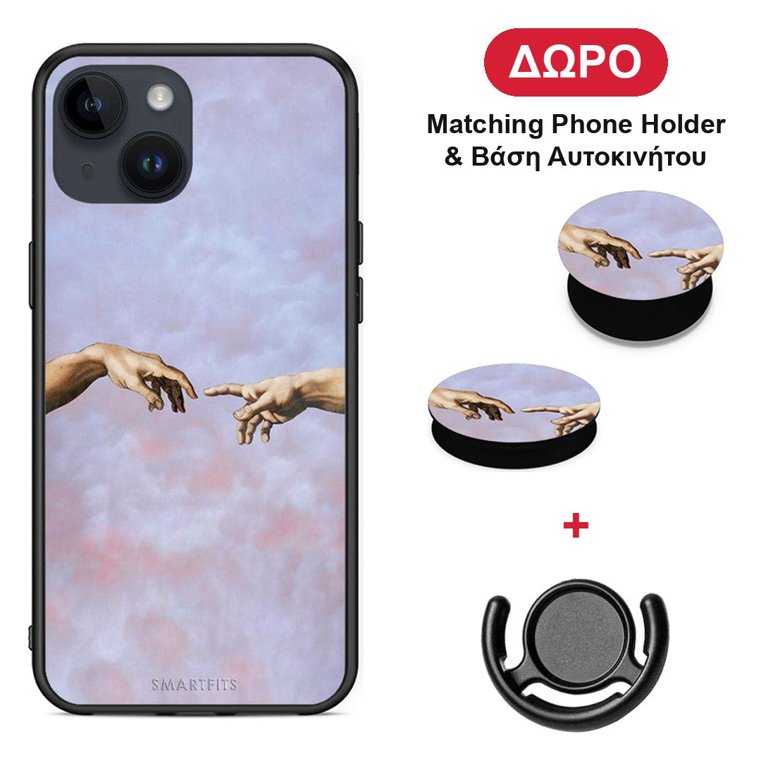 Adam Hand - iPhone 14 θήκη + Δώρο Phone Holder & Βάση Αυτοκινήτου