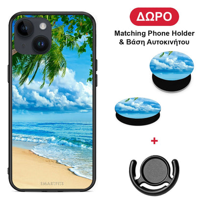 Beautiful Beach - iPhone 14 θήκη + Δώρο Phone Holder & Βάση Αυτοκινήτου