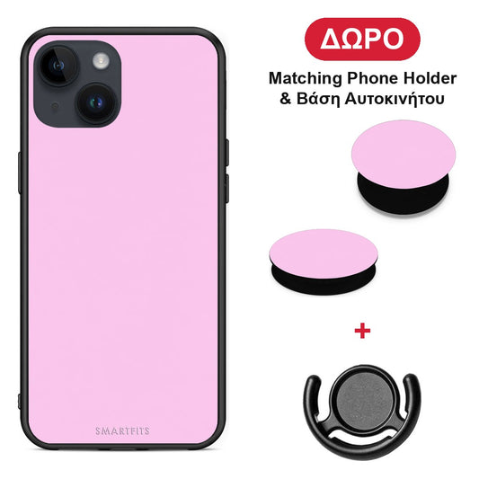 Cotton Candy Pink - iPhone 14 θήκη + Δώρο Phone Holder & Βάση Αυτοκινήτου