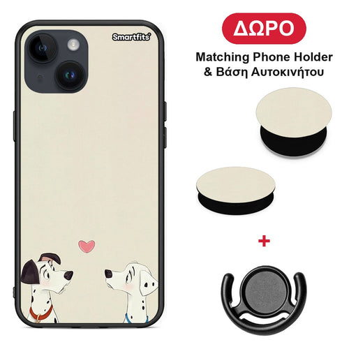 Dalmatians Love - iPhone 14 θήκη + Δώρο Phone Holder & Βάση Αυτοκινήτου