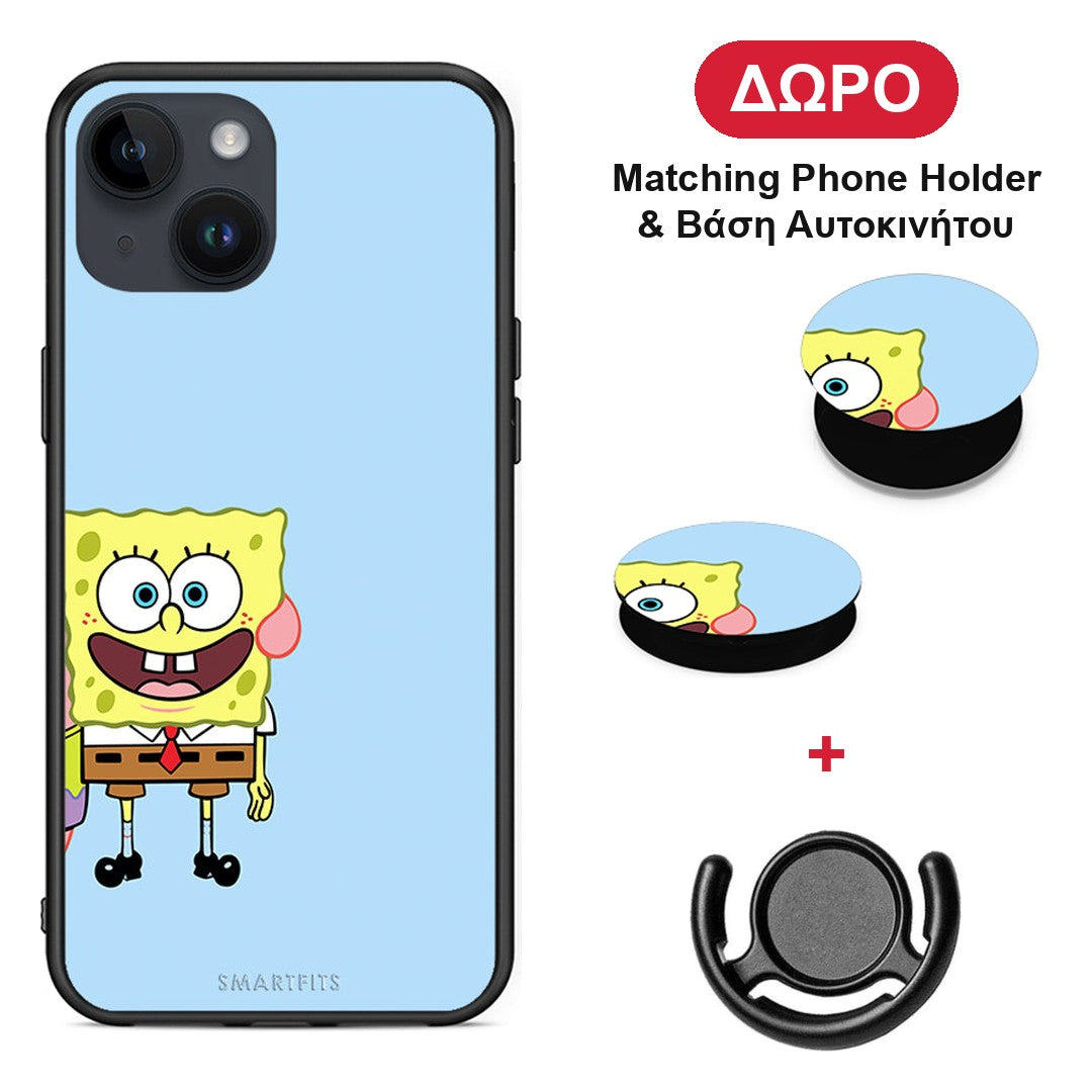 Friends Bob - iPhone 14 θήκη + Δώρο Phone Holder & Βάση Αυτοκινήτου