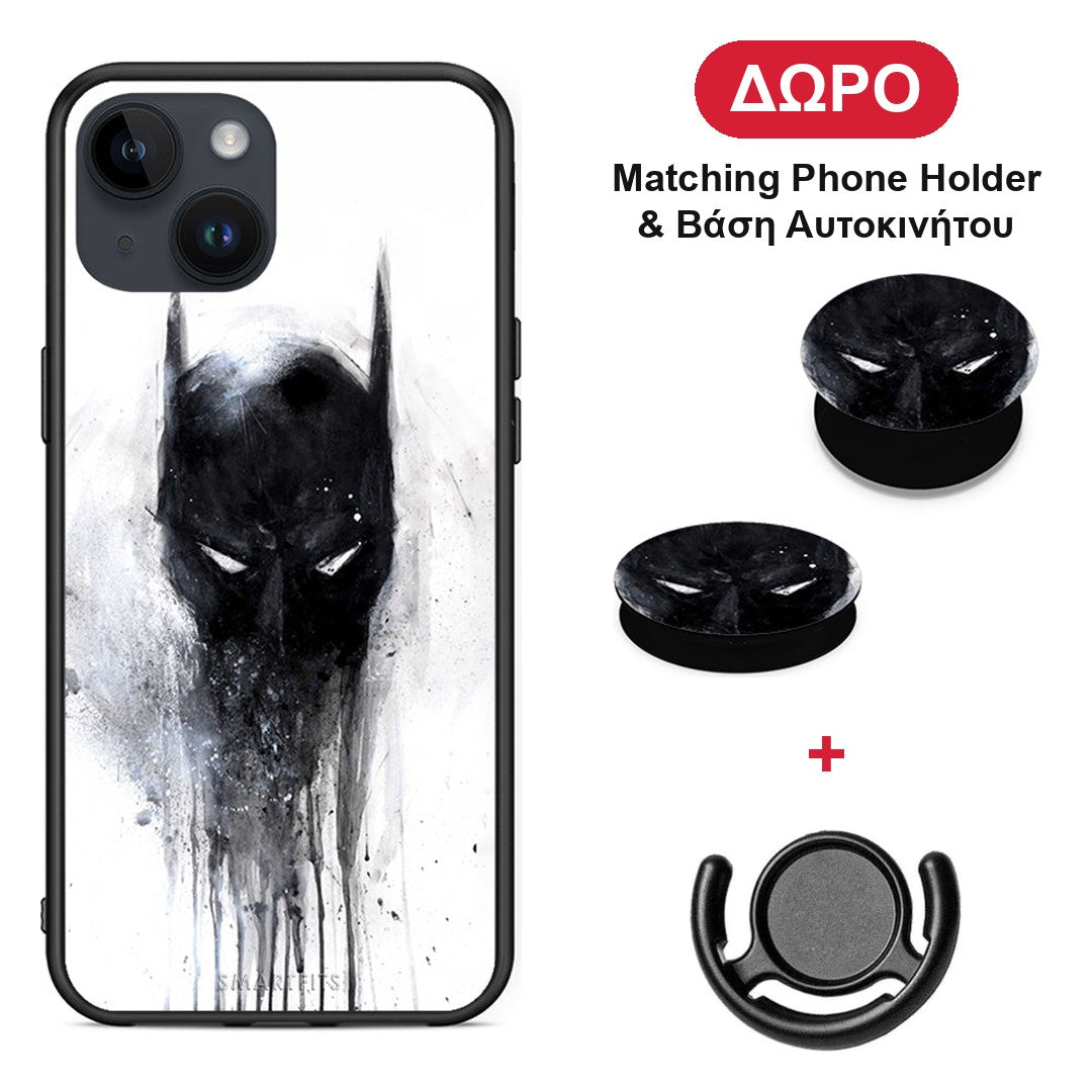 Hero Paint Bat - iPhone 14 θήκη + Δώρο Phone Holder & Βάση Αυτοκινήτου