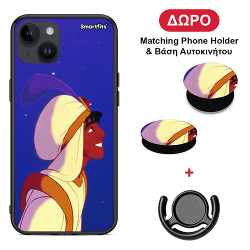 Alladin And Jasmine Love 1 - iPhone 14 Plus θήκη + Δώρο Phone Holder & Βάση Αυτοκινήτου