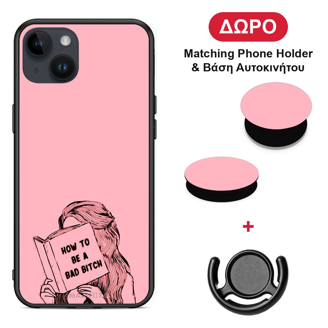 Bad Bitch - iPhone 14 Plus θήκη + Δώρο Phone Holder & Βάση Αυτοκινήτου