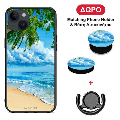 Beautiful Beach - iPhone 14 Plus θήκη + Δώρο Phone Holder & Βάση Αυτοκινήτου