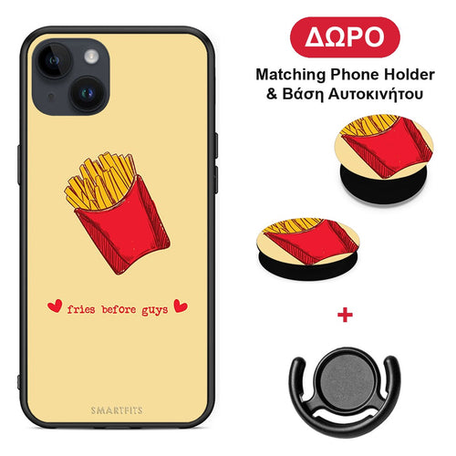 Fries Before Guys - iPhone 14 Plus θήκη + Δώρο Phone Holder & Βάση Αυτοκινήτου