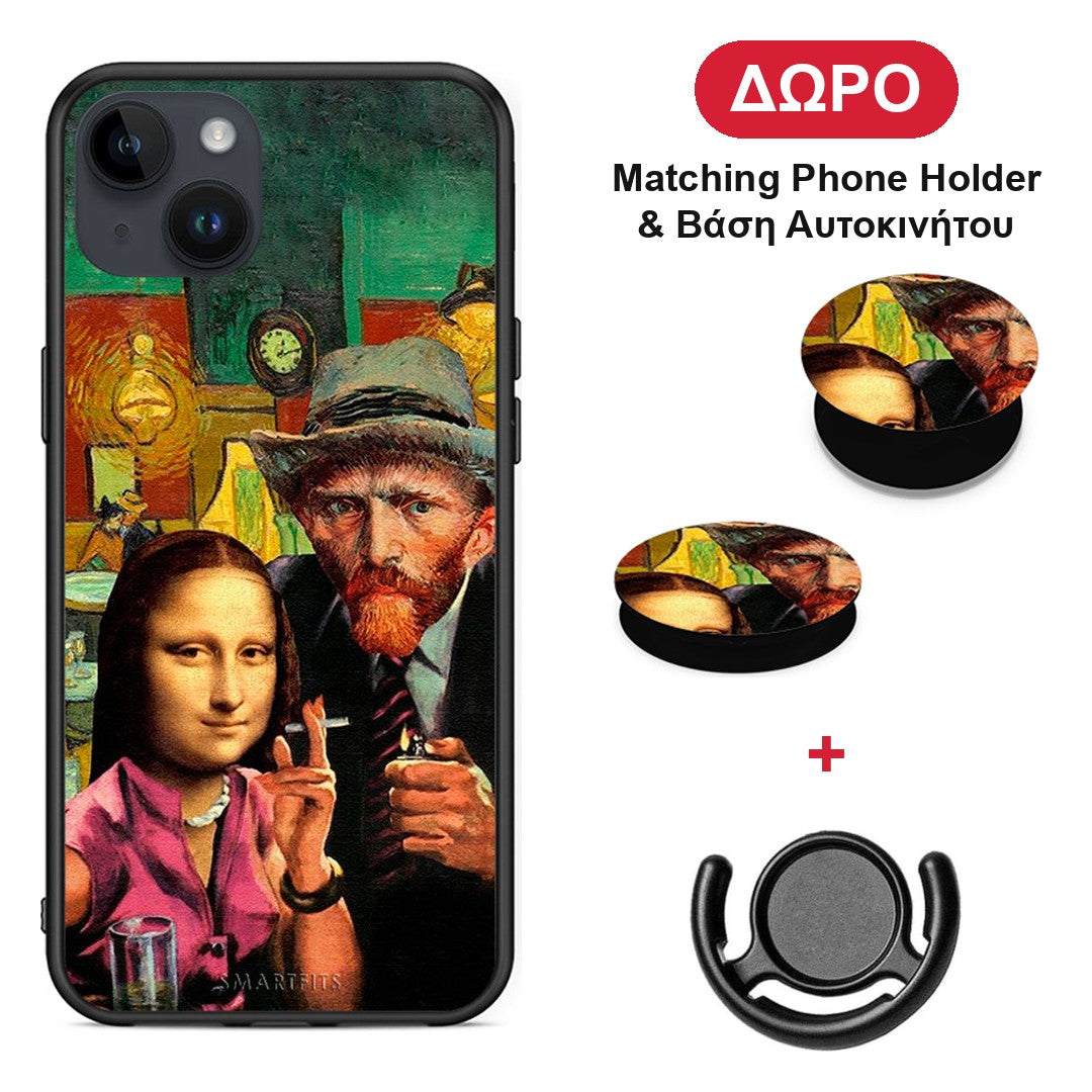 Funny Art - iPhone 14 Plus θήκη + Δώρο Phone Holder & Βάση Αυτοκινήτου