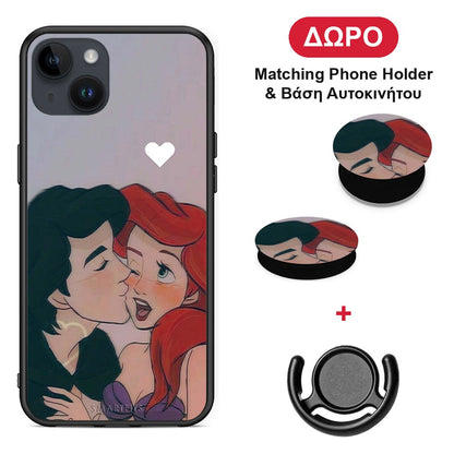 Mermaid Couple - iPhone 14 Plus θήκη + Δώρο Phone Holder & Βάση Αυτοκινήτου