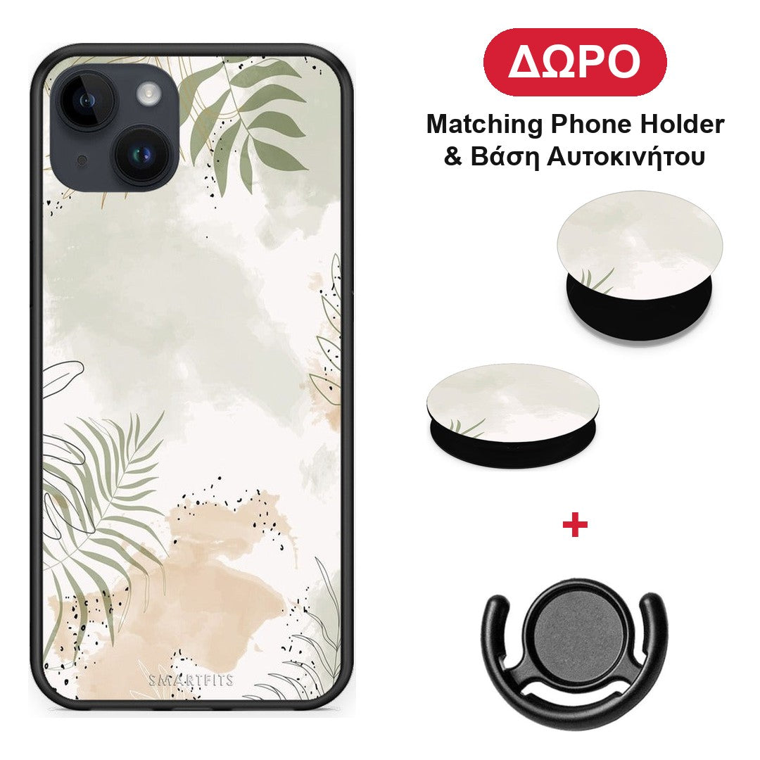 Nude Plants - iPhone 14 Plus θήκη + Δώρο Phone Holder & Βάση Αυτοκινήτου