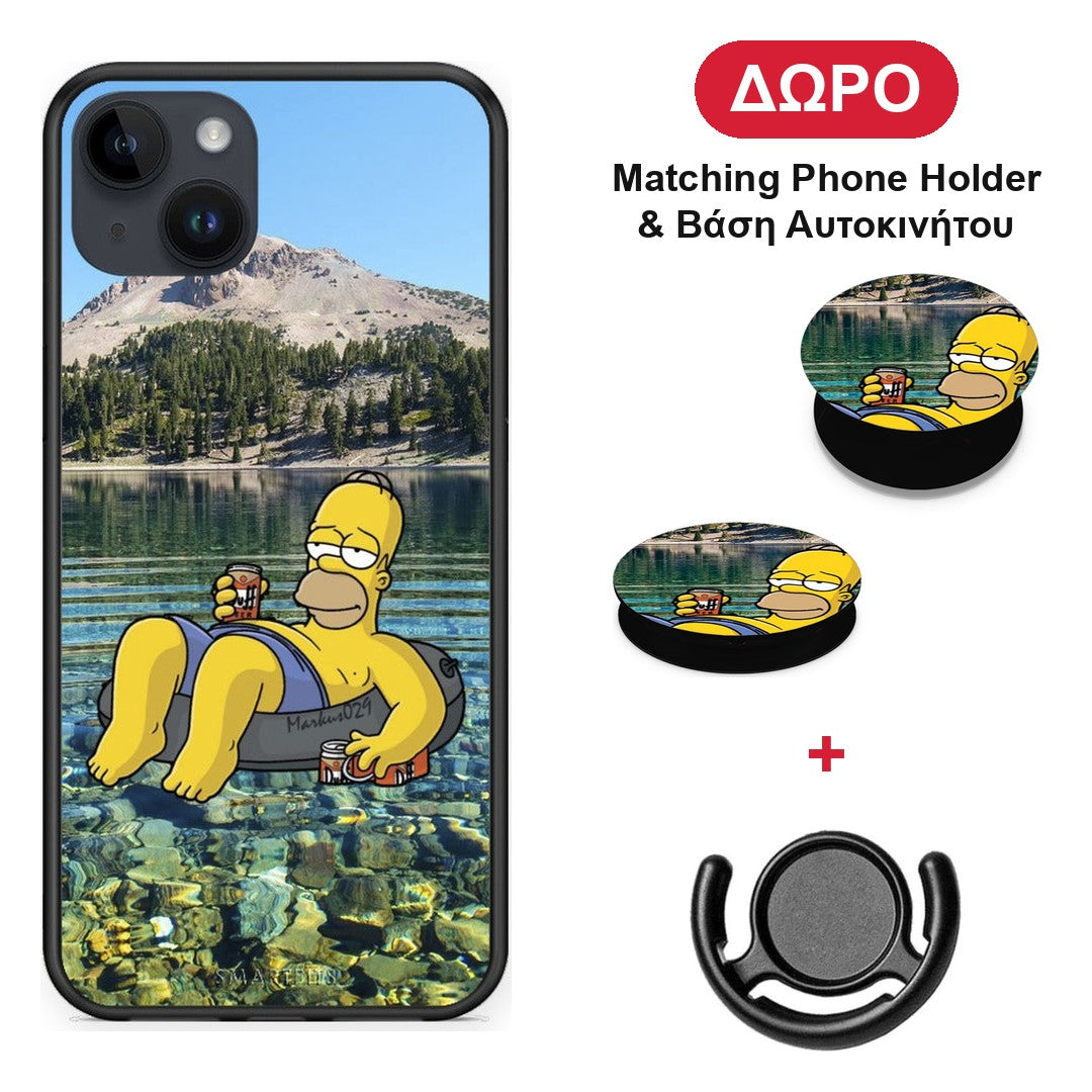 Summer Happiness - iPhone 14 Plus θήκη + Δώρο Phone Holder & Βάση Αυτοκινήτου