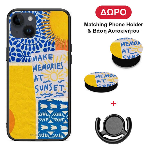 Sunset Memories - iPhone 14 Plus θήκη + Δώρο Phone Holder & Βάση Αυτοκινήτου