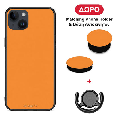 Tangerine Orange - iPhone 14 Plus θήκη + Δώρο Phone Holder & Βάση Αυτοκινήτου
