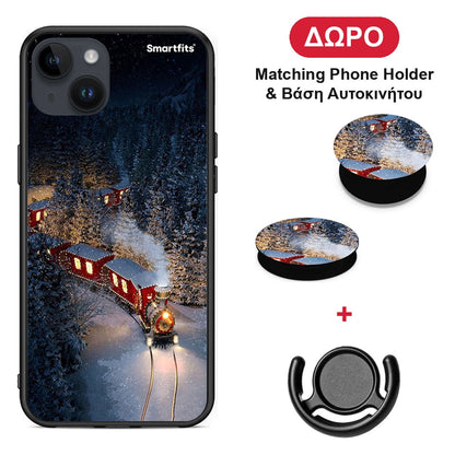 Xmas Train - iPhone 14 Plus θήκη + Δώρο Phone Holder & Βάση Αυτοκινήτου