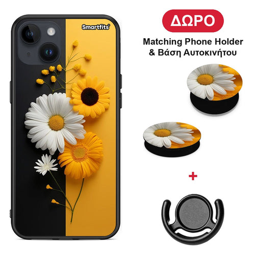 Yellow Daisies - iPhone 14 Plus θήκη + Δώρο Phone Holder & Βάση Αυτοκινήτου