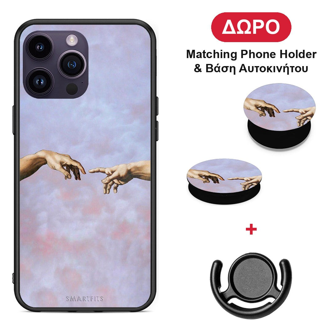 Adam Hand - iPhone 14 Pro θήκη + Δώρο Phone Holder & Βάση Αυτοκινήτου