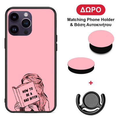 Bad Bitch - iPhone 14 Pro θήκη + Δώρο Phone Holder & Βάση Αυτοκινήτου