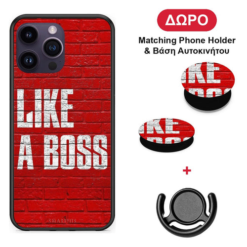 Like A Boss - iPhone 14 Pro θήκη + Δώρο Phone Holder & Βάση Αυτοκινήτου