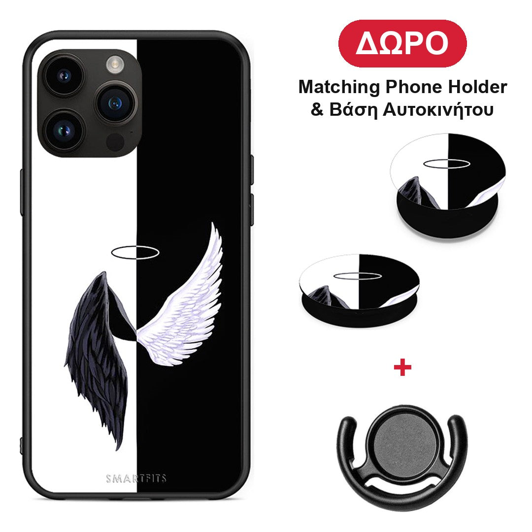 Angels Demons - iPhone 14 Pro Max θήκη + Δώρο Phone Holder & Βάση Αυτοκινήτου