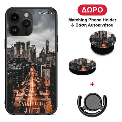 City Lights - iPhone 14 Pro Max θήκη + Δώρο Phone Holder & Βάση Αυτοκινήτου