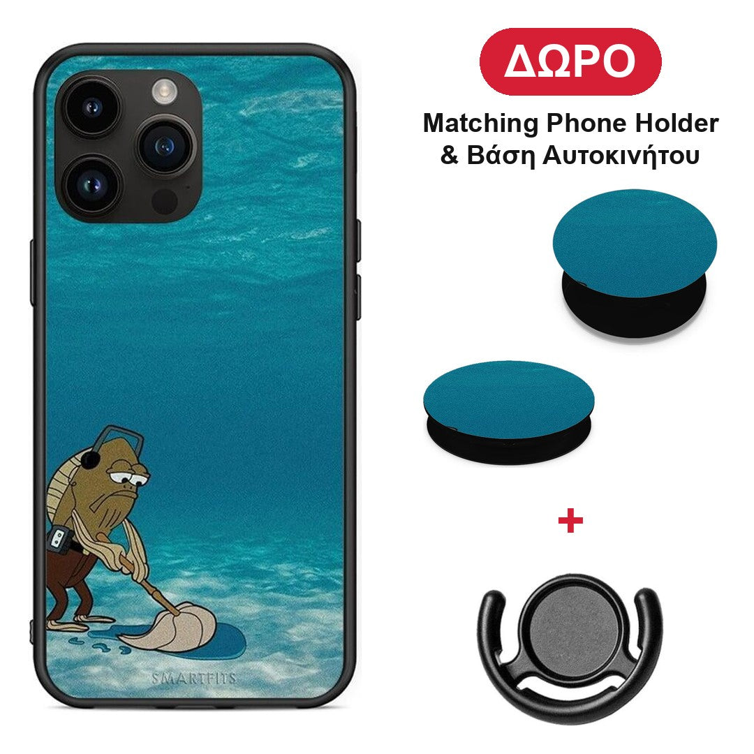 Clean The Ocean - iPhone 14 Pro Max θήκη + Δώρο Phone Holder & Βάση Αυτοκινήτου