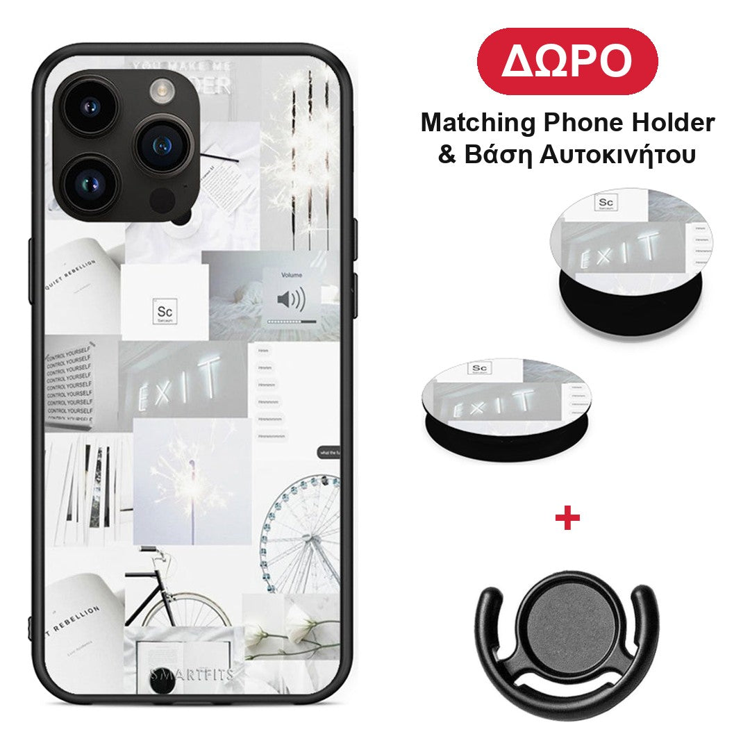 Collage Make Me Wonder - iPhone 14 Pro Max θήκη + Δώρο Phone Holder & Βάση Αυτοκινήτου