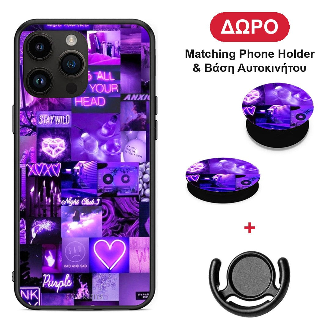 Collage Stay Wild - iPhone 14 Pro Max θήκη + Δώρο Phone Holder & Βάση Αυτοκινήτου