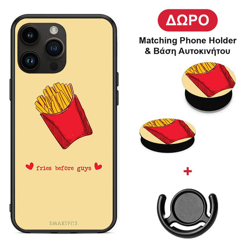 Fries Before Guys - iPhone 14 Pro Max θήκη + Δώρο Phone Holder & Βάση Αυτοκινήτου