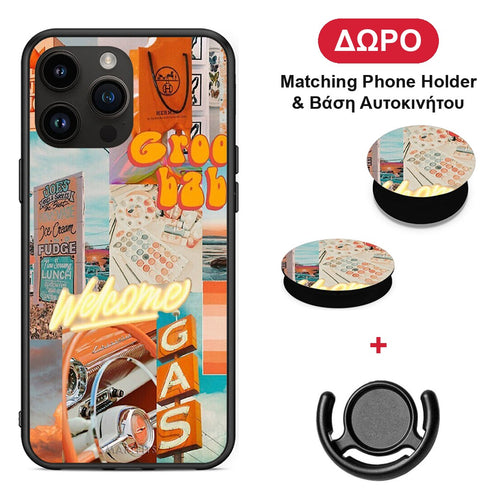 Groovy Babe - iPhone 14 Pro Max θήκη + Δώρο Phone Holder & Βάση Αυτοκινήτου