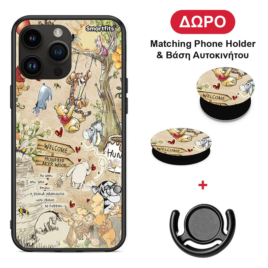 Happy Friends - iPhone 14 Pro Max θήκη + Δώρο Phone Holder & Βάση Αυτοκινήτου
