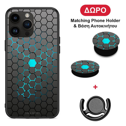 Geometric Hexagonal - iPhone 14 Pro Max θήκη + Δώρο Phone Holder & Βάση Αυτοκινήτου