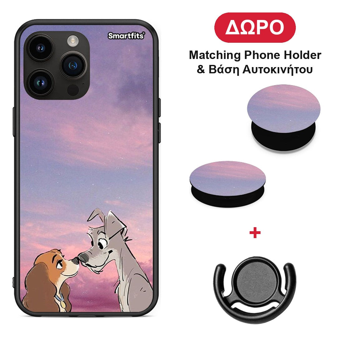 Lady And Tramp - iPhone 14 Pro Max θήκη + Δώρο Phone Holder & Βάση Αυτοκινήτου