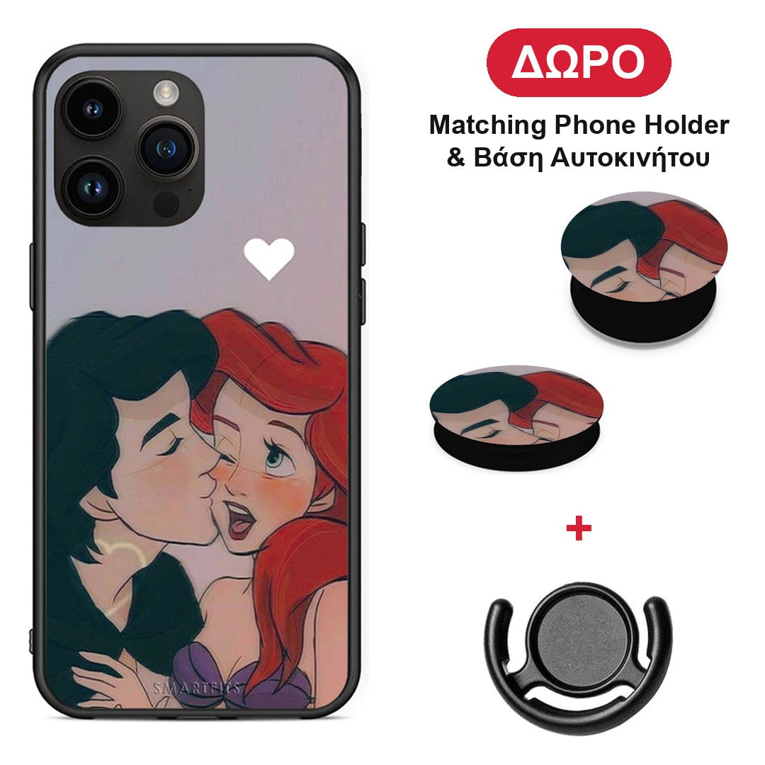 Mermaid Couple - iPhone 14 Pro Max θήκη + Δώρο Phone Holder & Βάση Αυτοκινήτου