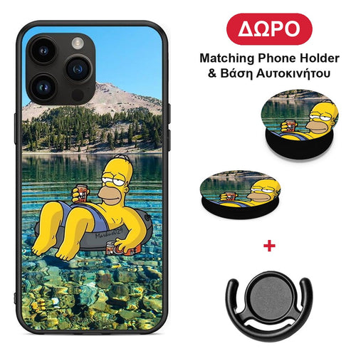 Summer Happiness - iPhone 14 Pro Max θήκη + Δώρο Phone Holder & Βάση Αυτοκινήτου
