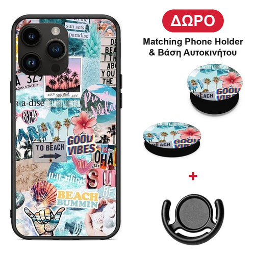 Summer Vibes - iPhone 14 Pro Max θήκη + Δώρο Phone Holder & Βάση Αυτοκινήτου