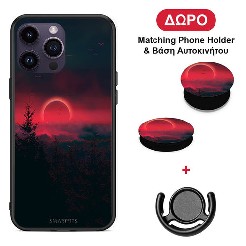 Tropic Sunset - iPhone 14 Pro θήκη + Δώρο Phone Holder & Βάση Αυτοκινήτου