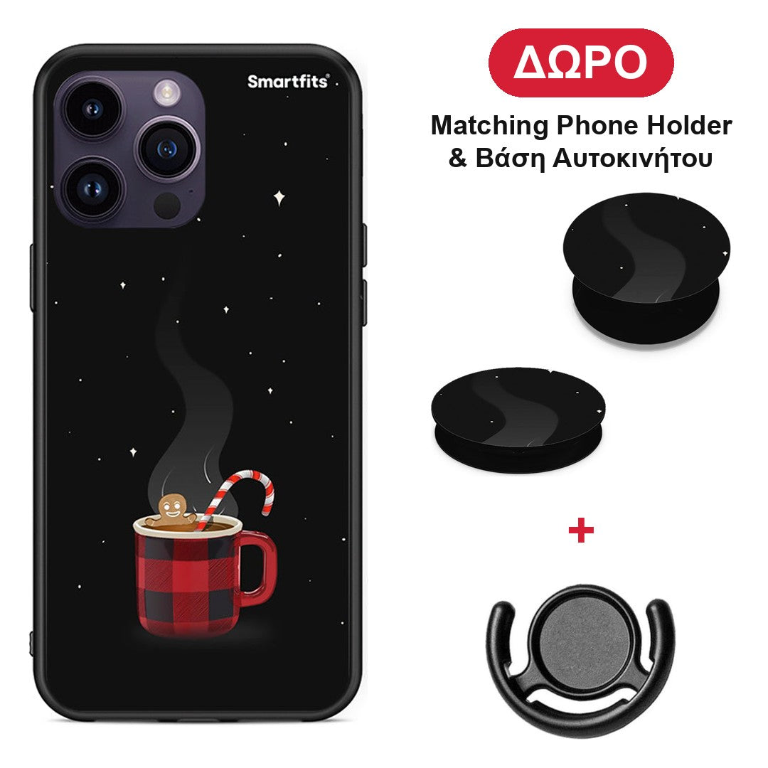 Xmas Bathing - iPhone 14 Pro θήκη + Δώρο Phone Holder & Βάση Αυτοκινήτου