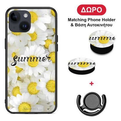 Summer Daisies - iPhone 14 θήκη + Δώρο Phone Holder & Βάση Αυτοκινήτου