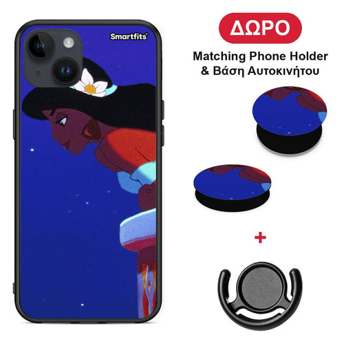 Alladin And Jasmine Love 2 - iPhone 15 Plus θήκη + Δώρο Phone Holder & Βάση Αυτοκινήτου