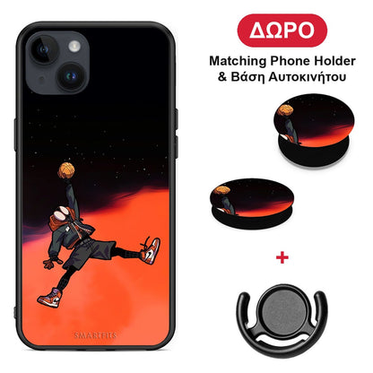 Basketball Hero - iPhone 15 Plus θήκη + Δώρο Phone Holder & Βάση Αυτοκινήτου