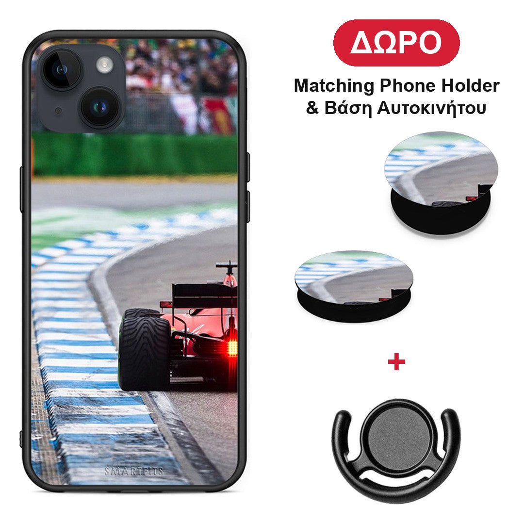 Racing Vibes - iPhone 15 Plus θήκη + Δώρο Phone Holder & Βάση Αυτοκινήτου