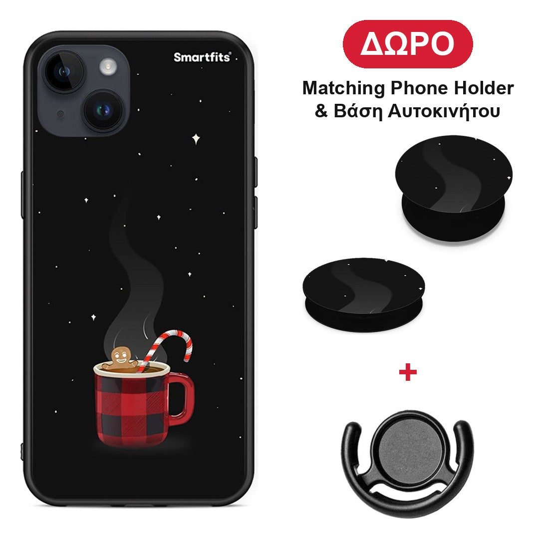 Xmas Bathing - iPhone 15 Plus θήκη + Δώρο Phone Holder & Βάση Αυτοκινήτου