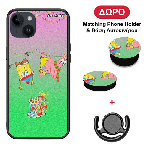 Xmas Lights - iPhone 15 Plus θήκη + Δώρο Phone Holder & Βάση Αυτοκινήτου