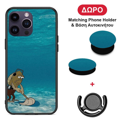 Clean The Ocean - iPhone 15 Pro θήκη + Δώρο Phone Holder & Βάση Αυτοκινήτου