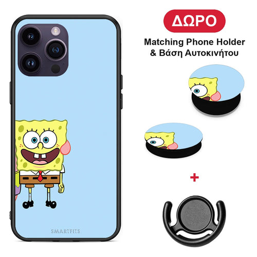 Friends Bob - iPhone 15 Pro θήκη + Δώρο Phone Holder & Βάση Αυτοκινήτου