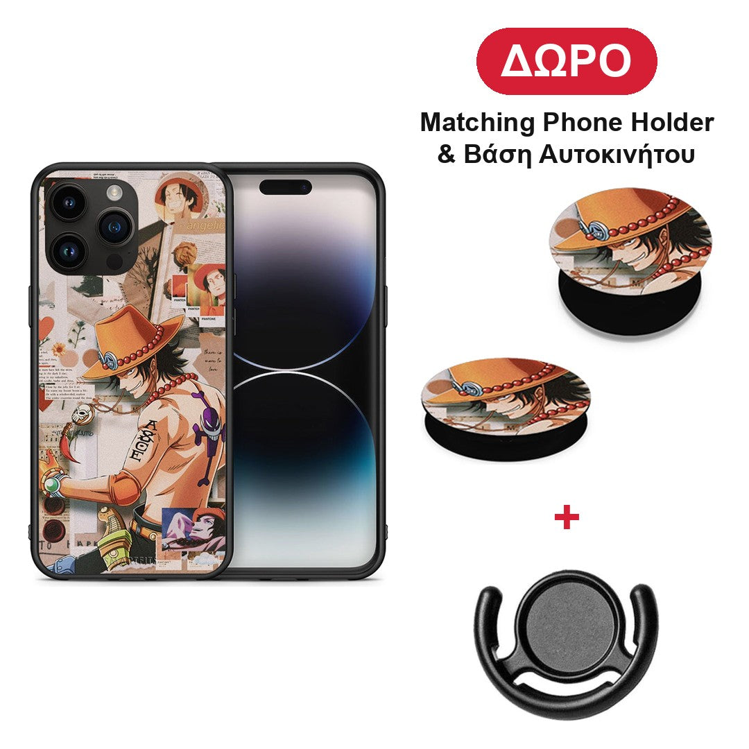 Anime Collage - iPhone 15 Pro Max θήκη + Δώρο Phone Holder & Βάση Αυτοκινήτου