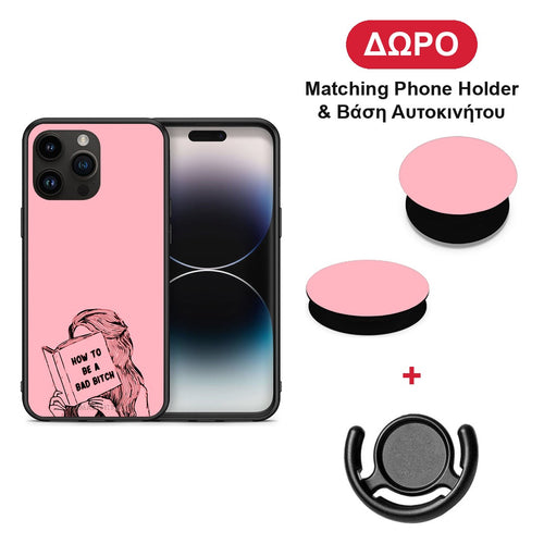 Bad Bitch - iPhone 15 Pro Max θήκη + Δώρο Phone Holder & Βάση Αυτοκινήτου